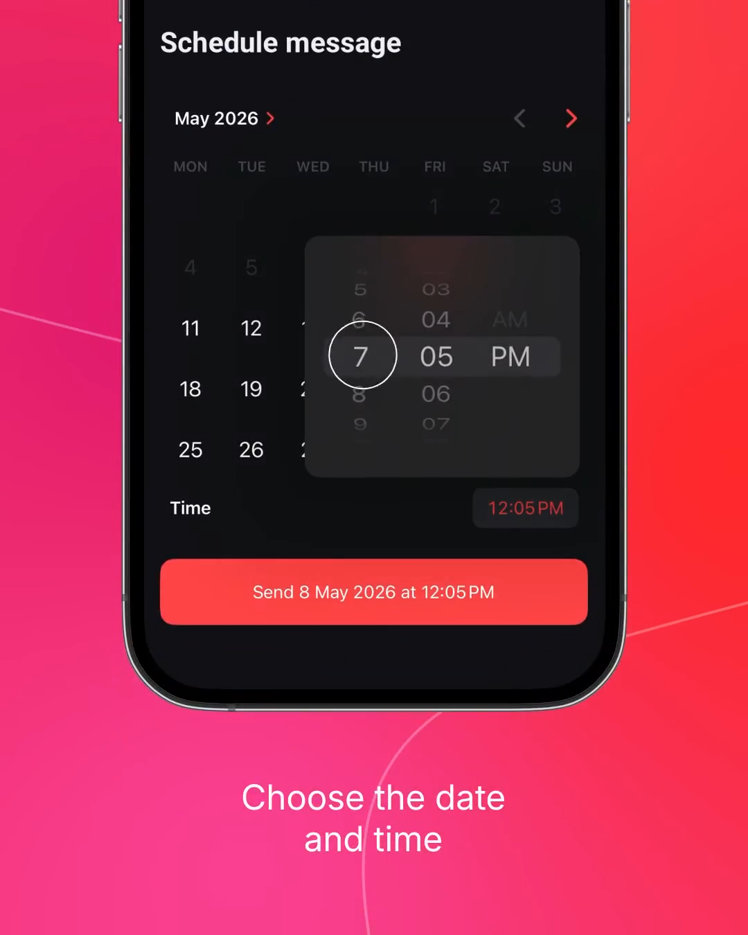 Scheduled messages in GemSpace App